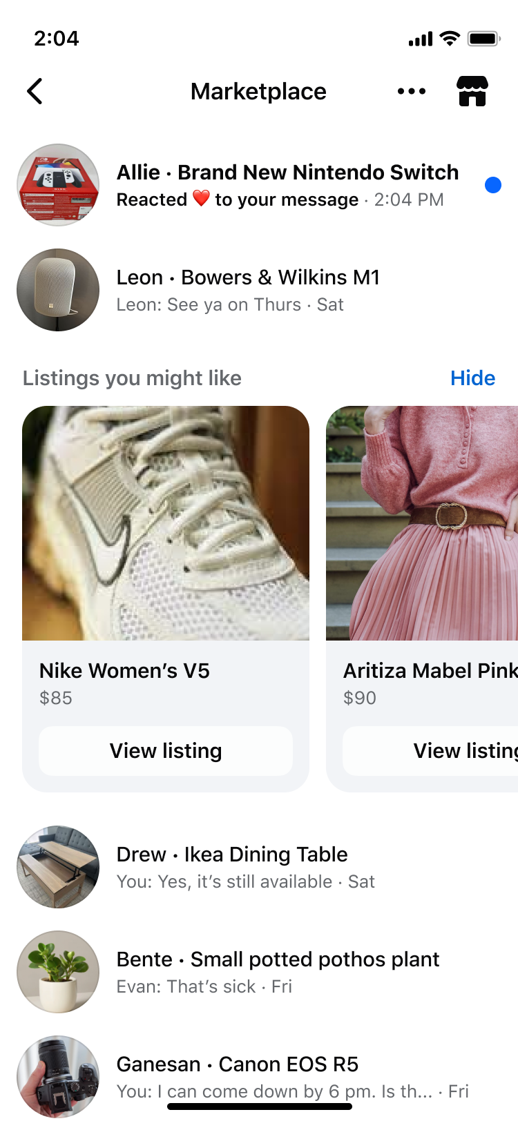 Friends of Friends in Messenger — variant 2